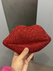 Lip Shape Crystal Clutch - Agrawal Factory