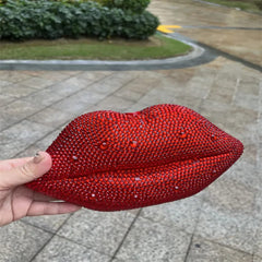 Lip Shape Crystal Clutch - Agrawal Factory