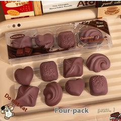 Chocolate Eraser 4 Pcs Pack