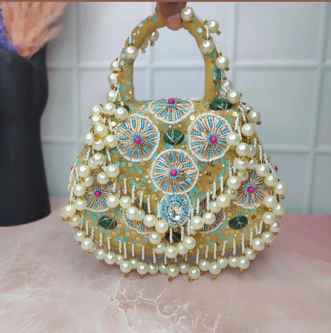 Crystal Pearl Bag - Agrawal Factory