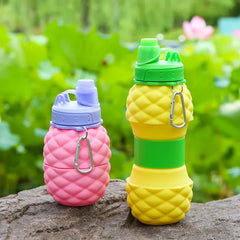 Pineapple Silicon Folding Kids Water Bottle