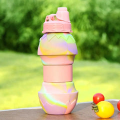 Eggshell Shaped Portable Silicone Water Bottle