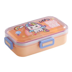 Two Partition Cartoon Plastic Lunch Box