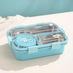 3-Compartment Stainless Steel Insulated Lunch Box – Leak-Proof Tiffin Box (Multicolor)