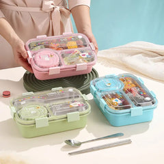 3-Compartment Stainless Steel Insulated Lunch Box – Leak-Proof Tiffin Box (Multicolor)