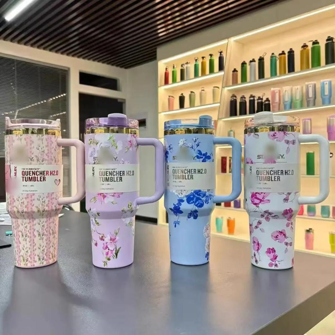 Flower Pattern Stanley Tumbler