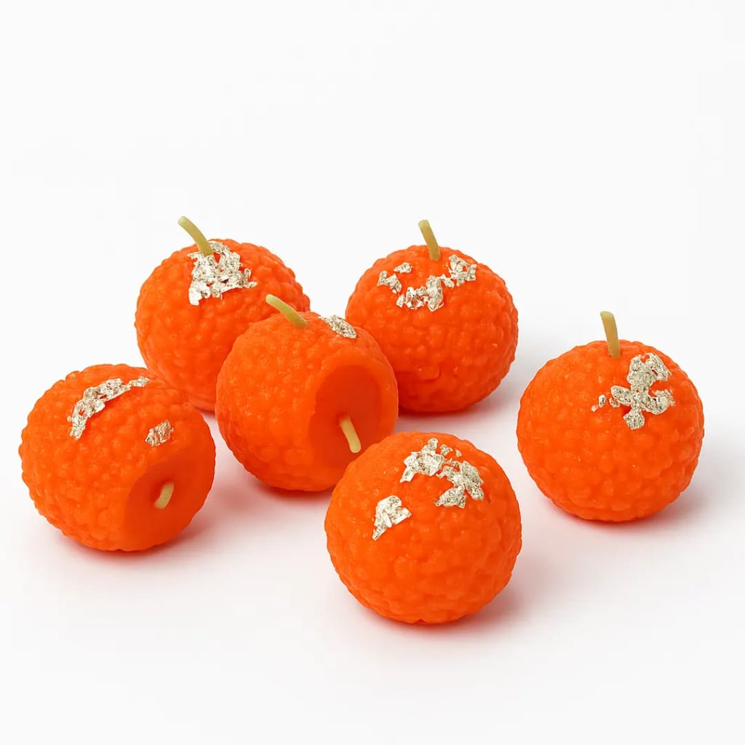 6 pcs Laddu Candle With Box Packing