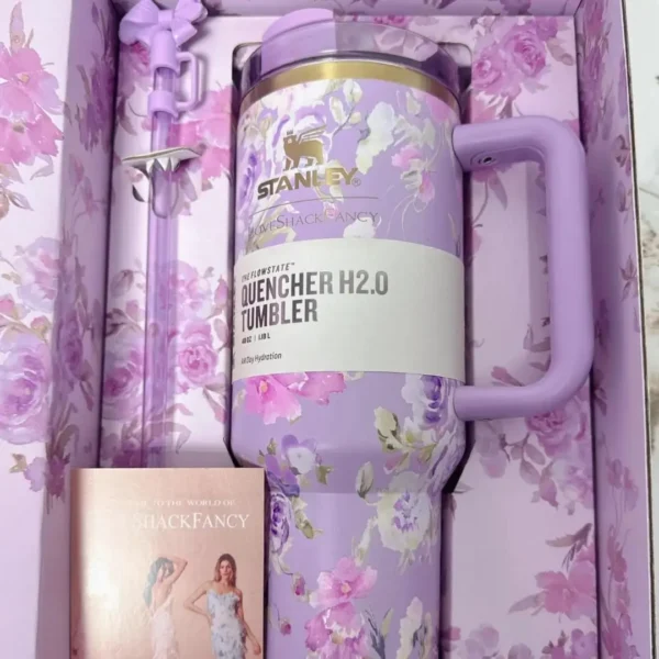 Flower Pattern Stanley Tumbler